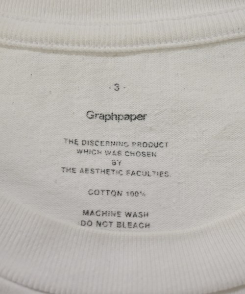 Graphpaper（グラフペーパー）Tシャツ・カットソー 白 サイズ:3(L位) メンズ/2200713906165