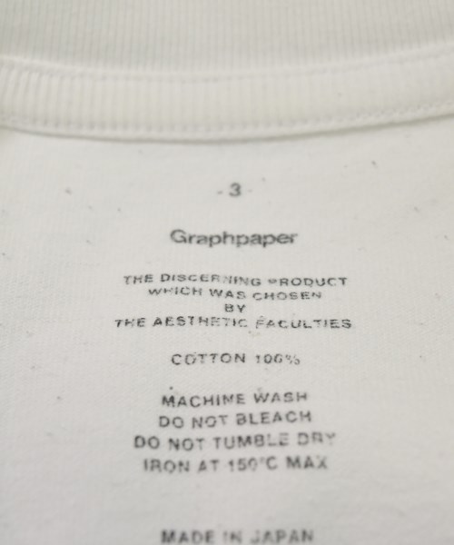 Graphpaper（グラフペーパー）Tシャツ・カットソー 白 サイズ:3(L位) メンズ/2200713906172