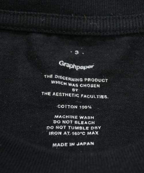 Graphpaper（グラフペーパー）Tシャツ・カットソー 黒 サイズ:3(L位) メンズ/2200714506043