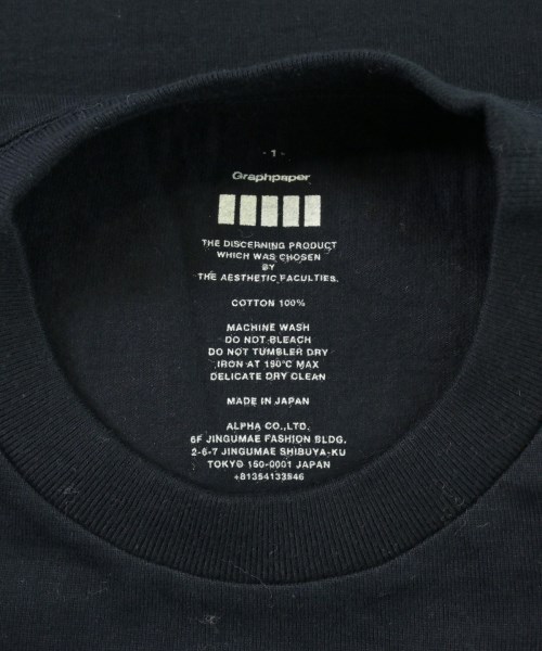 Graphpaper（グラフペーパー）Tシャツ・カットソー 紺 サイズ:1(S位) メンズ/2200714280110