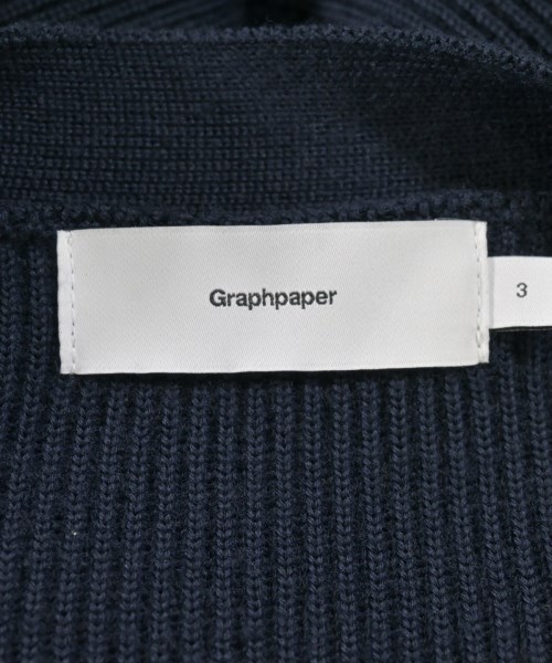 Graphpaper（グラフペーパー）カーディガン 紺 サイズ:3(L位) メンズ/2200716449027