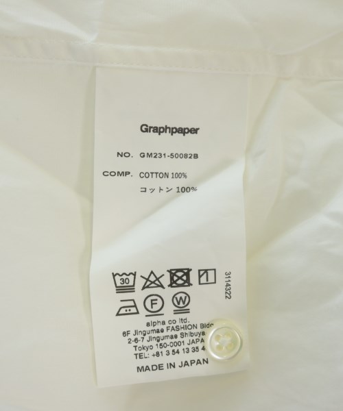 Graphpaper（グラフペーパー）カジュアルシャツ 白 サイズ:O メンズ/2200718319137