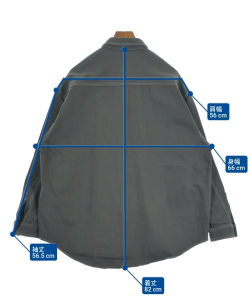 Graphpaper（グラフペーパー）カジュアルシャツ グレー サイズ:2(M位) メンズ/2200644291019