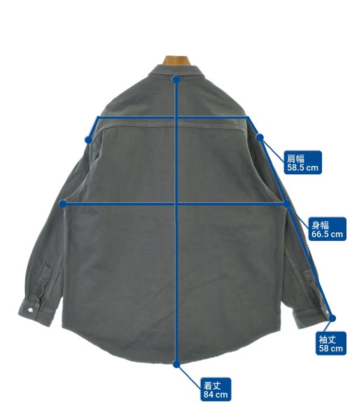 Graphpaper（グラフペーパー）カジュアルシャツ グレー サイズ:2(M位) メンズ/2200644618120