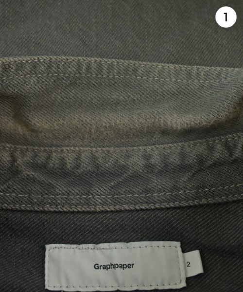 Graphpaper（グラフペーパー）カジュアルシャツ グレー サイズ:2(M位) メンズ/2200644618120
