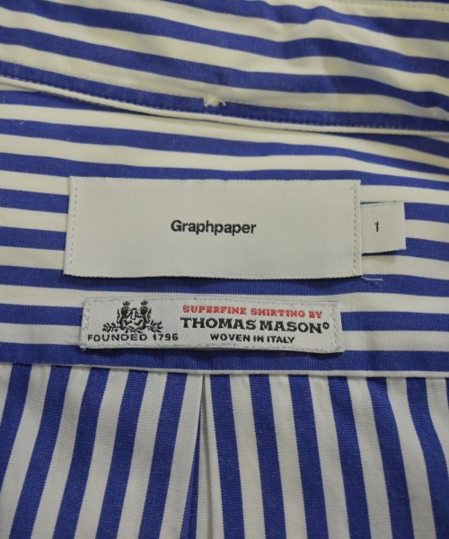 Graphpaper（グラフペーパー）カジュアルシャツ 青 サイズ:1(S位) メンズ/2200647521229