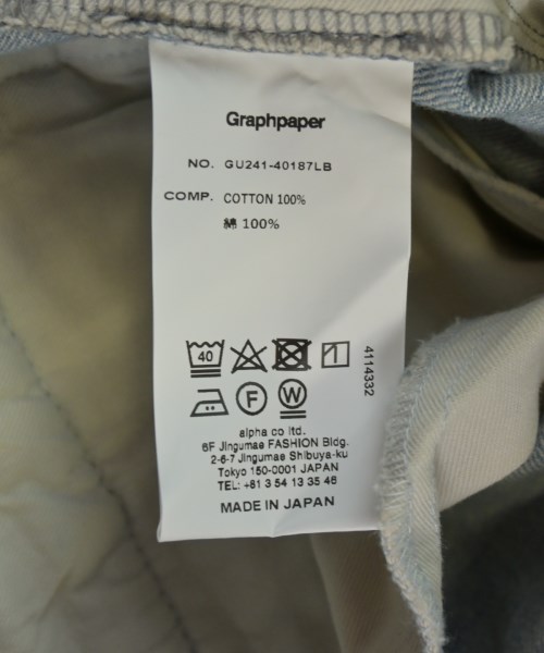 Graphpaper（グラフペーパー）デニムパンツ 青 サイズ:1(S位) メンズ/2200648286356