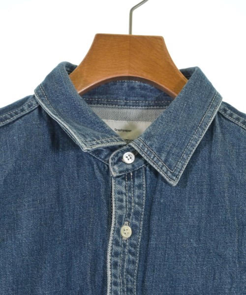 Graphpaper（グラフペーパー）カジュアルシャツ 紺 サイズ:1(S位) メンズ/2200644884020