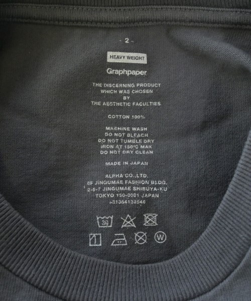 Graphpaper（グラフペーパー）Tシャツ・カットソー グレー サイズ:2(M位) メンズ/2200647042076