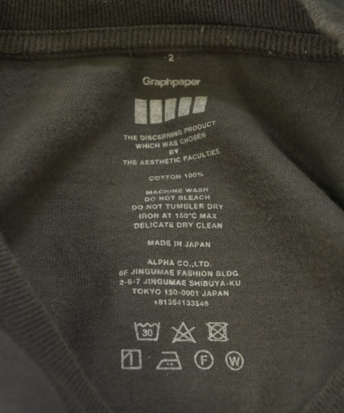 Graphpaper（グラフペーパー）Tシャツ・カットソー グレー サイズ:2(M位) メンズ/2200700861019