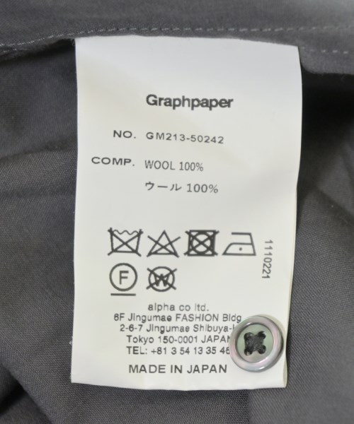 Graphpaper（グラフペーパー）カジュアルシャツ グレー サイズ:F メンズ/2200707244143