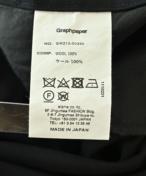 Graphpaper（グラフペーパー）カジュアルシャツ 黒 サイズ:F メンズ/2200708735046