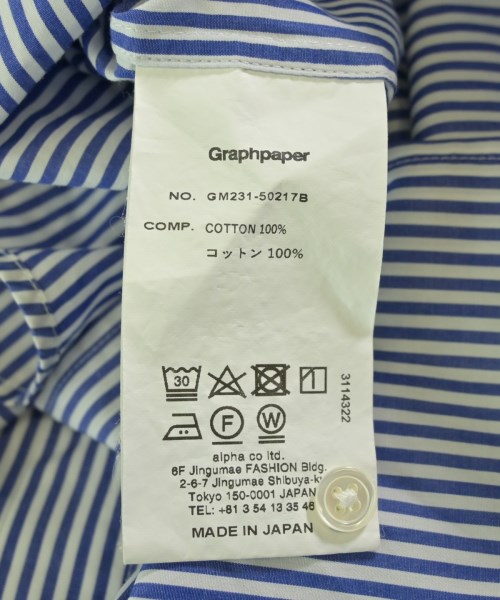 Graphpaper（グラフペーパー）カジュアルシャツ 紺 サイズ:F メンズ/2200709377085