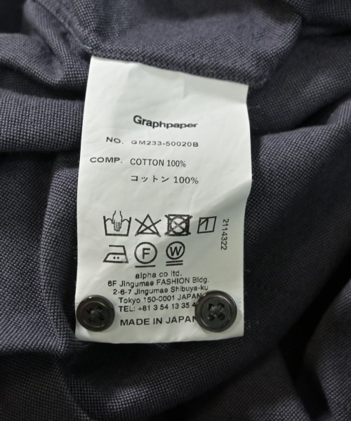 Graphpaper（グラフペーパー）カジュアルシャツ グレー サイズ:2(M位) メンズ/2200660914039