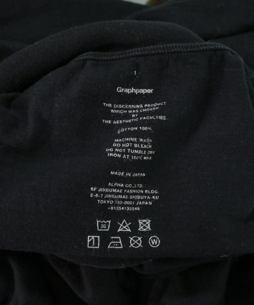 Graphpaper（グラフペーパー）Tシャツ・カットソー 黒 サイズ:1(S位) メンズ/2200664360054