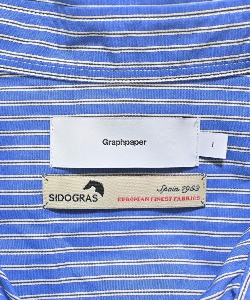 Graphpaper（グラフペーパー）カジュアルシャツ 青 サイズ:1(S位) メンズ/2200664356033