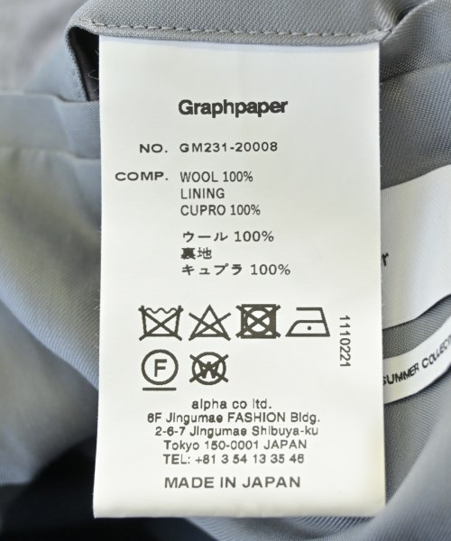 Graphpaper（グラフペーパー）カジュアルジャケット グレー サイズ:F メンズ/2200664222147