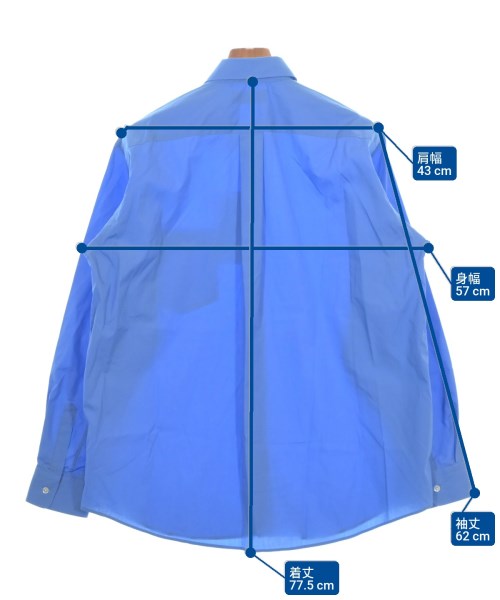 Graphpaper（グラフペーパー）カジュアルシャツ 青 サイズ:2(M位) メンズ/2200667568044