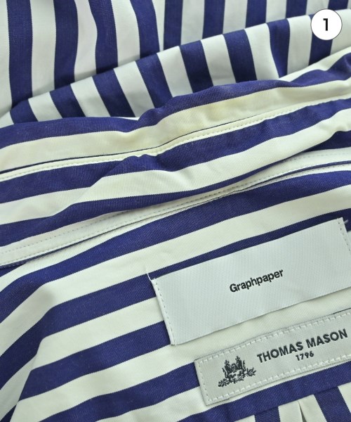 Graphpaper（グラフペーパー）カジュアルシャツ 紺 サイズ:3(L位) メンズ/2200664224035