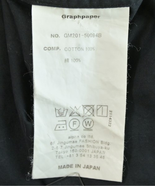 Graphpaper（グラフペーパー）カジュアルシャツ 黒 サイズ:F メンズ/2200730493037