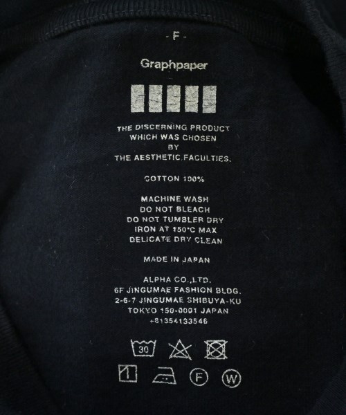 Graphpaper（グラフペーパー）Tシャツ・カットソー 紺 サイズ:F メンズ/2200731826285