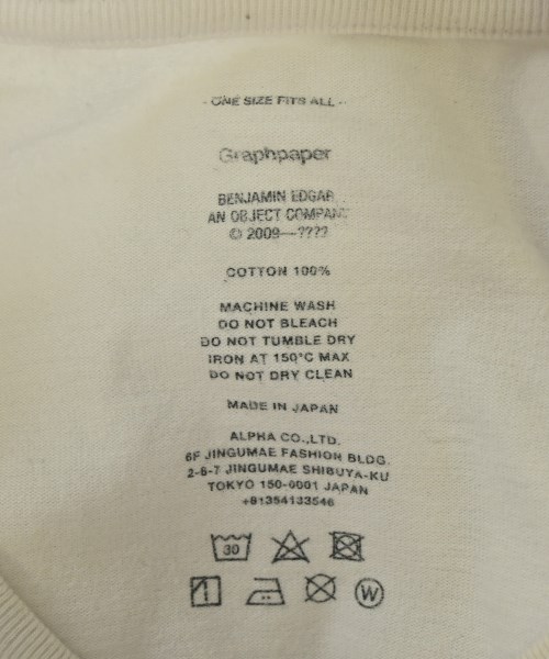 Graphpaper（グラフペーパー）Tシャツ・カットソー 白 サイズ:ONE メンズ/2200731826322