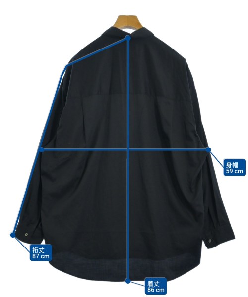 Graphpaper（グラフペーパー）カジュアルシャツ 黒 サイズ:1(S位) メンズ/2200733848049