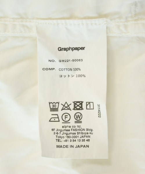 Graphpaper（グラフペーパー）カジュアルシャツ 白 サイズ:F メンズ/2200721848037
