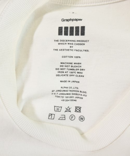 Graphpaper（グラフペーパー）Tシャツ・カットソー 白 サイズ:2(M位) メンズ/2200722304303