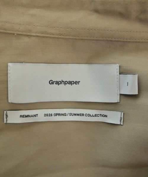 Graphpaper（グラフペーパー）カジュアルシャツ ベージュ サイズ:1(S位) メンズ/2200726549076