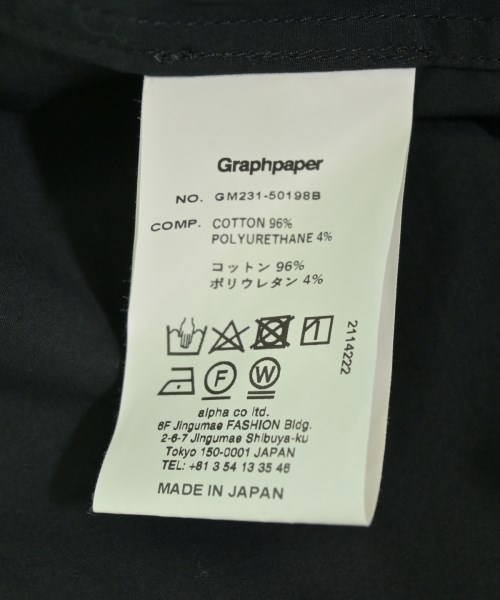 Graphpaper（グラフペーパー）カジュアルシャツ 黒 サイズ:F メンズ/2200723882091