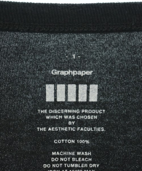 Graphpaper（グラフペーパー）Tシャツ・カットソー 黒 サイズ:1(S位) メンズ/2200683252101