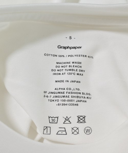 Graphpaper（グラフペーパー）Tシャツ・カットソー 白 サイズ:5(XXL位) メンズ/2200689527104