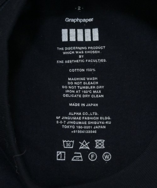 Graphpaper（グラフペーパー）Tシャツ・カットソー 紺 サイズ:2(M位) メンズ/2200692696026