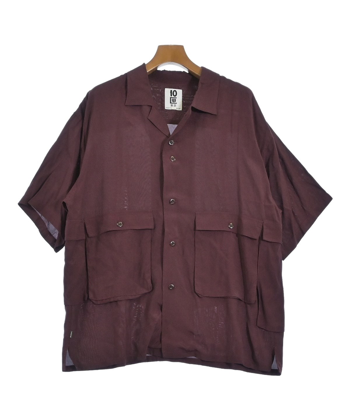10匣（テンボックス）カジュアルシャツ 赤 サイズ:L メンズ