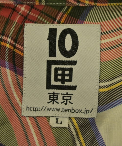 10匣（テンボックス）カジュアルシャツ 赤 サイズ:L メンズ/2200700742028