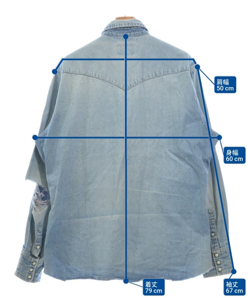 Old Park（オールドパーク）カジュアルシャツ 青 サイズ:F メンズ/2200632907199