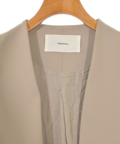 TODAYFUL（トゥデイフル）ノーカラージャケット ベージュ サイズ:38(M位) レディース/2200621492019