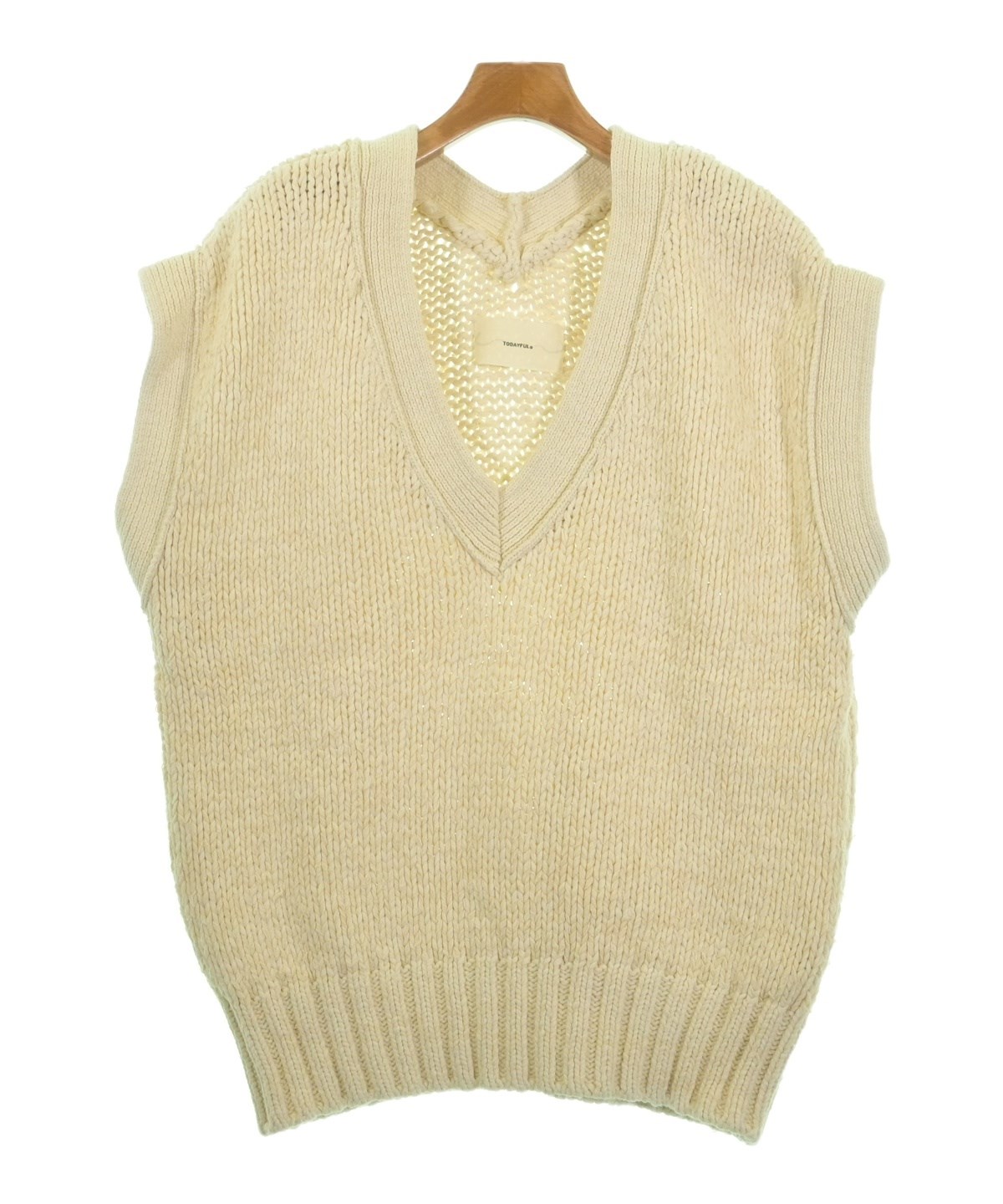 TODAYFUL（トゥデイフル）ベスト 白 サイズ:F レディース