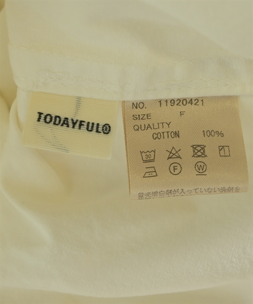 TODAYFUL（トゥデイフル）カジュアルシャツ 白 サイズ:F レディース/2200607397031
