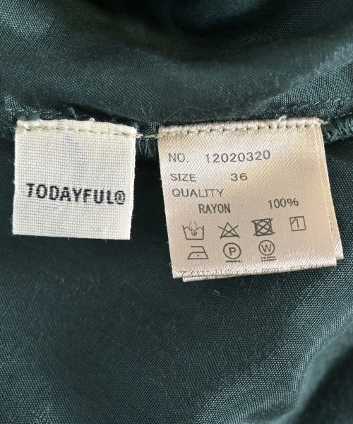 TODAYFUL（トゥデイフル）ワンピース 緑 サイズ:36(S位) レディース/2200697768070