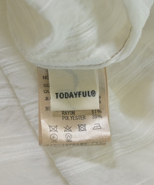 TODAYFUL（トゥデイフル）シャツワンピース 白 サイズ:36(S位) レディース/2200699028066
