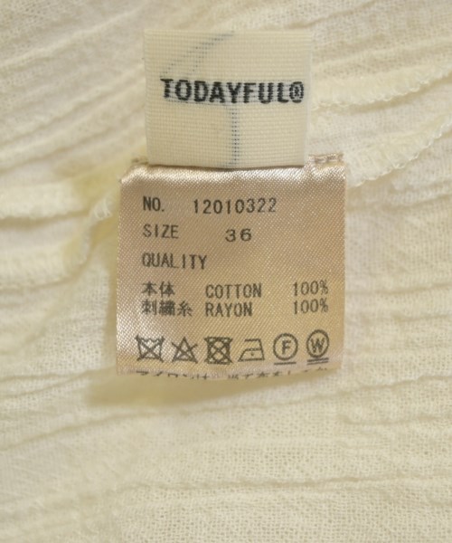 TODAYFUL（トゥデイフル）ワンピース 白 サイズ:36(S位) レディース/2200707944036