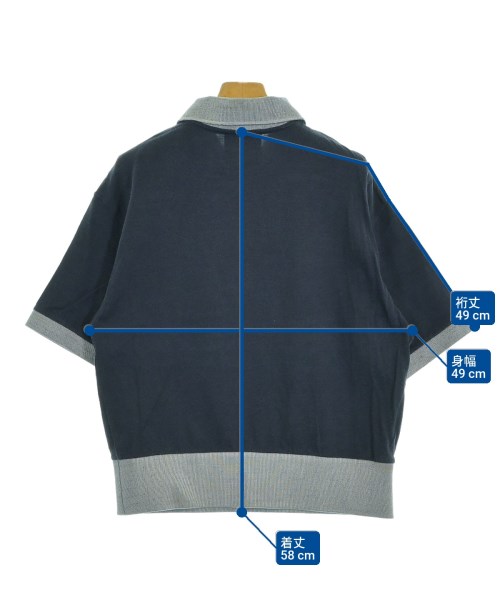 INSCRIRE（アンスクリア）ポロシャツ 紺 サイズ:M レディース/2200588911097