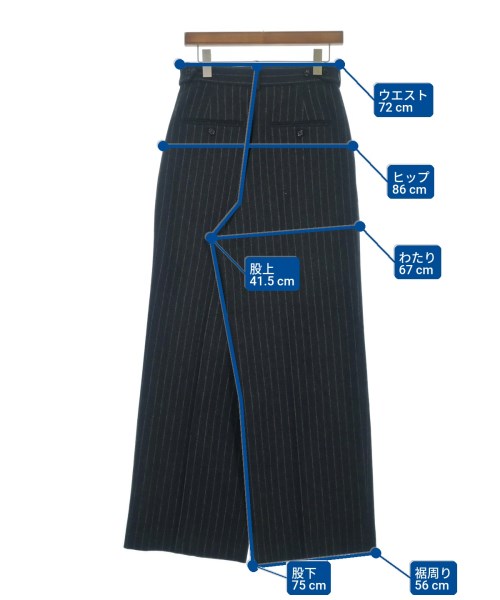 INSCRIRE（アンスクリア）スラックス 紺 サイズ:3(L位) メンズ/2200639320069