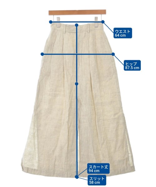 INSCRIRE（アンスクリア）ロング・マキシ丈スカート ベージュ サイズ:36(S位) レディース/2200625388042