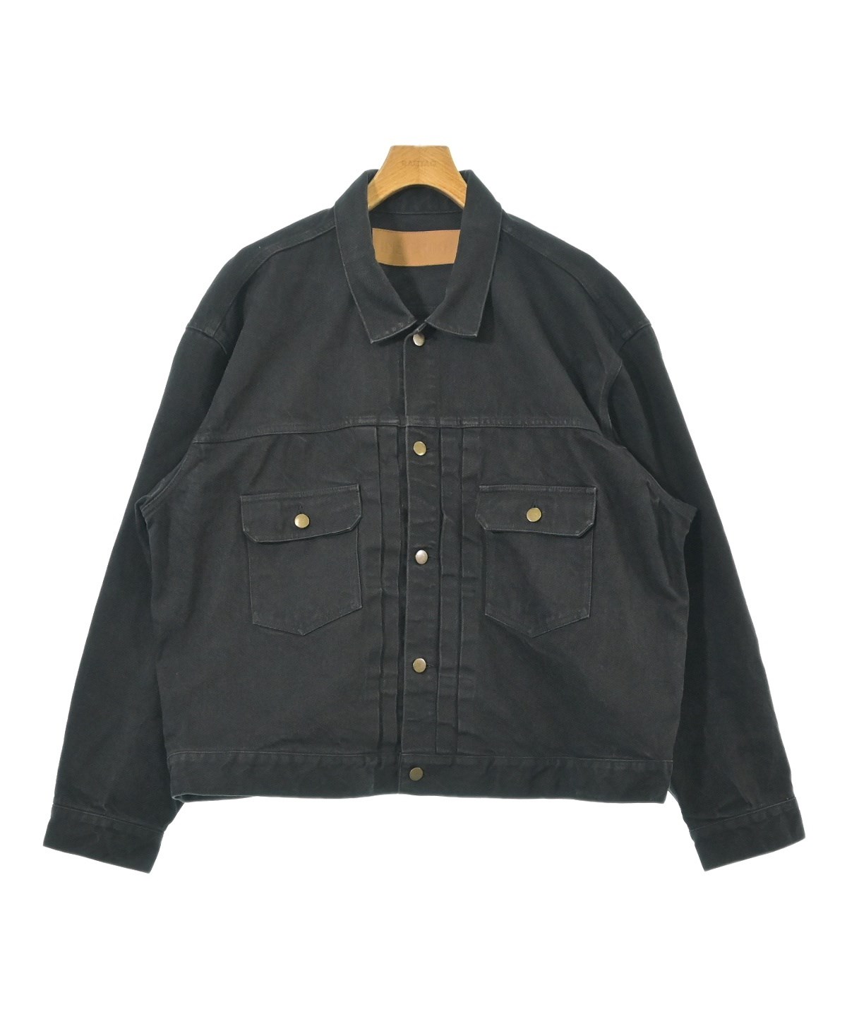 INSCRIRE（アンスクリア）デニムジャケット 黒 サイズ:48(L位) メンズ