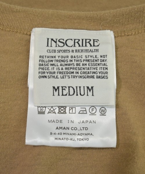 INSCRIRE（アンスクリア）Tシャツ・カットソー ベージュ サイズ:M レディース/2200646673264