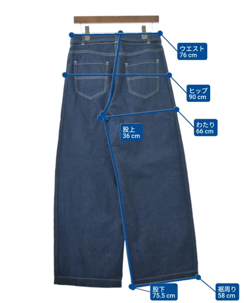 INSCRIRE（アンスクリア）デニムパンツ 青 サイズ:31(XL位) レディース/2200660081014