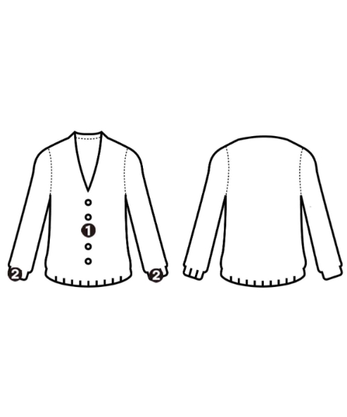 INSCRIRE（アンスクリア）カーディガン 白 サイズ:F レディース/2200664980016